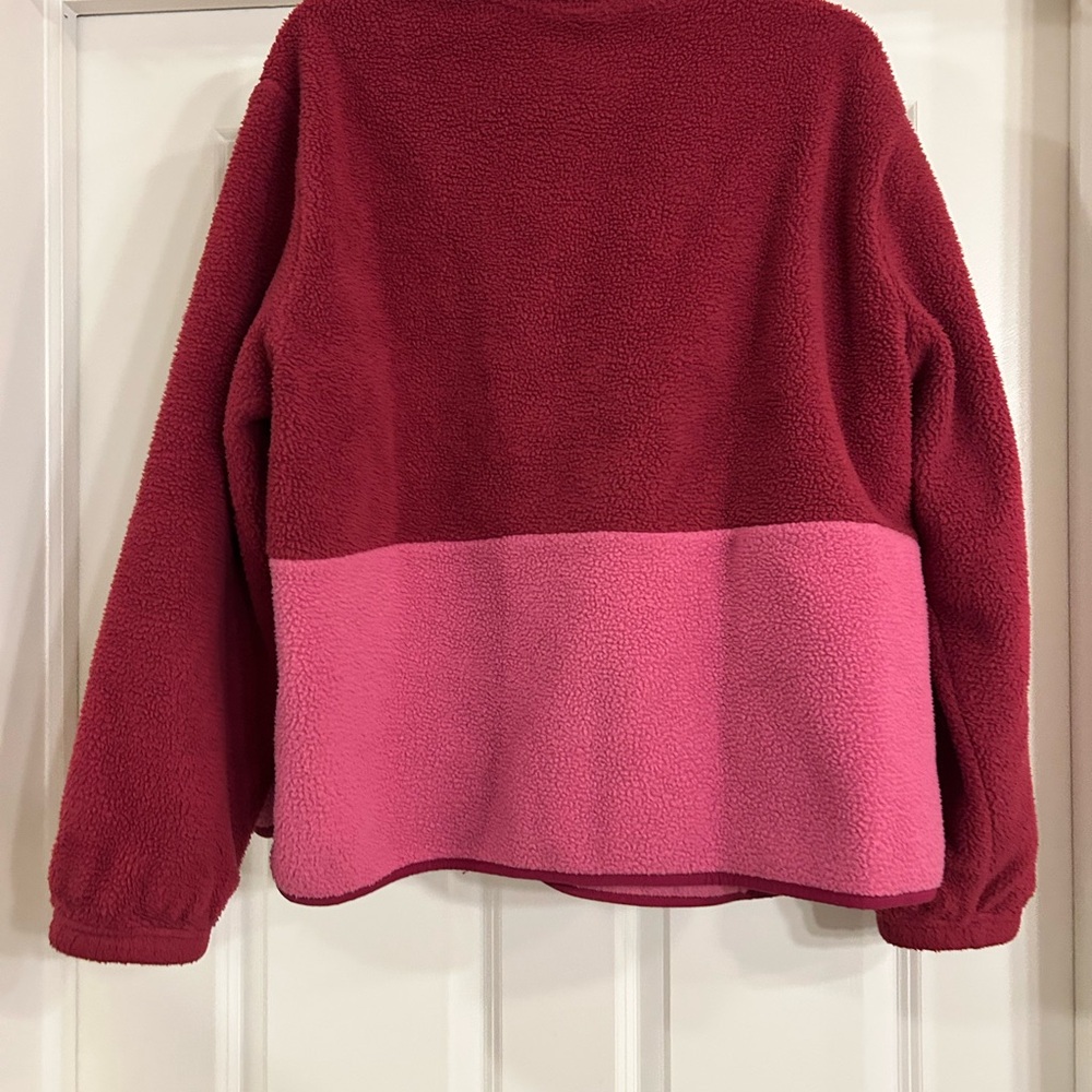 Pink Multicolored Fleece Pullover - Picture 4 of 5